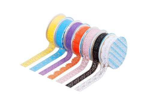 Bundle Monster Adhesive Creative Scrapbooking Craft Lace Decorative Decor Lace Styled Tape Mixed Lot - Set 1 Bundle Monster Adhesive Creative Scrapbooking Craft Lace Decorative Decor Lace Styled Tape Mixed Lot - Set 1