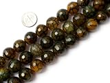 14mm Round faceted Gemstone Agate bead strand 15