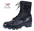 Ultra Force Black Jungle Boots with Synthetic Material in Black