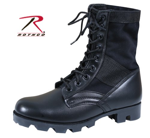 Ultra Force Black Jungle Boots with Synthetic Material in Black - Size 7 D US