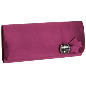 Menbur Satin Clutch with Jewel and Bow