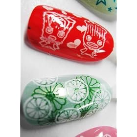 Konad Stamping Nail Art Custom Set 3 special polish 2 image plate stamper & pump