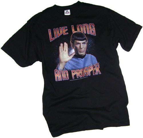  Mr. Spock "Live Long & Prosper" -- Star Trek Adult T-Shirt
