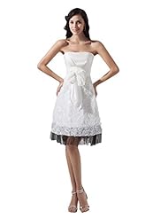 Strapless Taffeta Mesh  Backless Off the Shoulder Evening Dress  With a Bow(s)