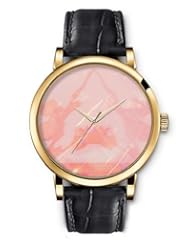 SPRAWL Aanalog Fashion Series Gold Ladies Watches of Genuine Black Leather Strap,Unique Wrist Watch for Women Girls Designed with Christmas tree shape