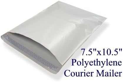7.5x10" WHITE POLY MAILERS/BAGS/ENVELOPES - 100 qty