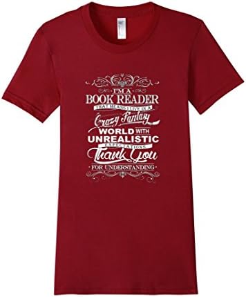 Book reader world t shirt -  For Book lovers &amp; fans - Female XL - Cranberry