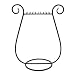 NECKLACE DISPLAY / HOLDER - HARP SHAPE ~ BLACK METAL