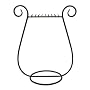 NECKLACE DISPLAY / HOLDER - HARP SHAPE - 18 HOOKS ~ BLACK METAL ~ HOLDS BRACELETS TOO!