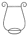 Jewelry : NECKLACE DISPLAY / HOLDER (BLACK METAL) - HARP SHAPE ~ 18 SETS OF HOOKS and SHIPS FREE!!