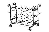 Concept Housewares Solid Metal Wine and Glass Counter Rack