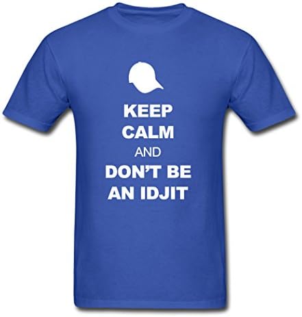 Personalize Men's Keep Calm and Dont Be An Idjit AryaWinter T-Shirts Medium
