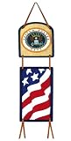 Red Carpet Studios Cherished Thoughts 14 - Inch Long Patriot Wall Plaque, Navy - B002LGWJX2