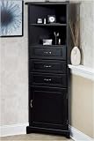 Dexter 23.5w Corner Linen Cabinet With Wood Door