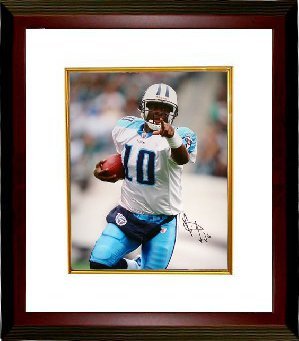 Vince Young signed Tennessee Titans 16x20 Photo Close Up Custom Framed- Steiner Hologram