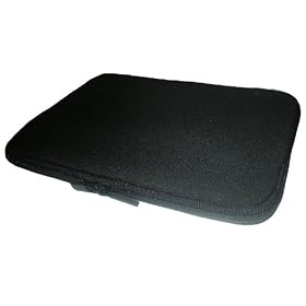 GAGS Samsung N130 / N210 / N220 / NB30 / NF210 / N350 (including all plus versions) Zipped Waterproof Neoprene BLACK Sleeve / Case / Pouch 10.1 inch