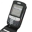 DURAGADGET Flip top leather case + belt clip for Palm Treo 680 750 750v