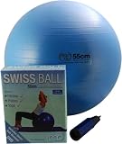 Fitness-Mad Swiss Ball with Pump & DVD 55cm Blue