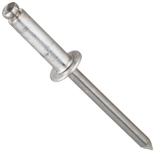 Aluminum Open End Blind Rivet 3/16 Diameter , 1.075 Length, Drill # 11, Grip .751-.875 (Pack of 100)