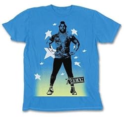 A-Team Mr. T Standing With Stars Blue T-shirt