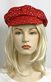 Glitter Sequin Trim Newsboy Style Relaxed Fit Cap in Asst. Colors