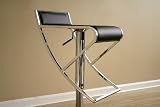 Modern Design Adjustable Black Leather Bar Stool