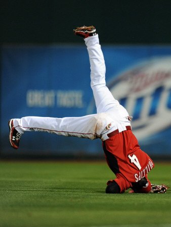Los Angeles Dodgers v Cincinnati Reds, GOODYEAR, AZ - MARCH 03: Brandon Phillips Photographic Poster Print by Norm Hall, 24x32