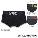 2011秋冬モデル♪【EMPORIO ARMANI/エンポリオ・アルマーニ】 STRETCH COTTON BOXER TRUNK　ボクサーブリーフ　ボクサートランクス　前はロゴ　後ろは□□□