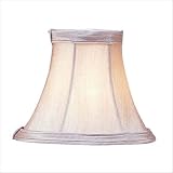 Silk Bell Shaped Chandelier Clip On Lamp Shades - Pewter - B1486