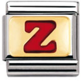 Nomination Composable Classic BUCHST. ROT Edelstahl, Email und 18K-Gold (Z) 030202 Preisvergleich