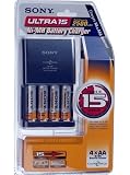 Sony Ultra 15 Minute Charger With 4 x 2500 mAh Chargers