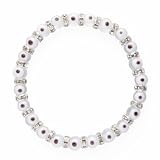 Swarovski Evil Eye Bracelet made from Clear Italian Moreno Glass