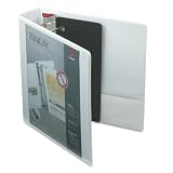 Cardinal Xtravalue Clearvue White Vinyl 2 Inch Capacity D-Ring Presentation Binder (26320)