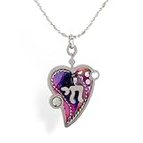 Purple Judaic Chai (Life) & Heart Necklace from the Artazia Collection #402PU JN HN