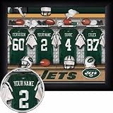 New York Jets NFL Customized Locker Room 11 x 14 Photograph - Black Frame