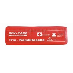 RFX + Care FA200-5450716 TRIO Kombitasche rot, Erste Hilfe nach DIN 13164 + Warndreieck ECE + Warnweste EN 471