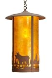 16 Inch Moose On Fulton Hanging Lantern Light