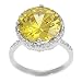 Tressa Silvertone Round-cut Yellow and White Cubic Zirconia Ring (Sizes 5 - 9 available)