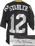 Ken Stabler Autographed/Hand Signed Oakland Raiders Black Russell Athletic Jersey