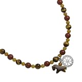 Tiger Eye Horse Charm Necklace