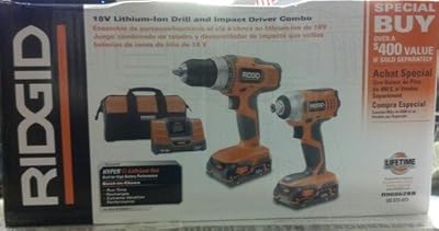 Ridgid 18V Lithium-Ion Drill and Impact Driver Combo