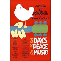Woodstock (3 Days of Peace and Music, Red) Music Poster Print - 24x36