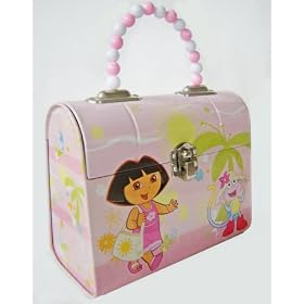 Dora the Explorer Tin Purse with Beaded Handle - Fun in the Sun