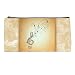 Pencil Case of Vintage Flourished Treble Clef with Music Notes (Piano Keys)