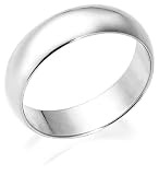 10k White Gold 6mm Traditional Men's Wedding Band