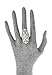 Jankuo Jewelry Curve Plus Size Symmetrical Shape Vintage Style Cubic Zirconia Ring Ship in Gift Box.