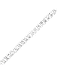 Sterling Silver 8mm Pave Curb Chain - 20 Inch