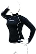 UK Ladies Size 10 CSR RASH VEST with Long Sleeves, High neck. TOP QUALITY Soft Fabric. Black