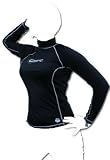 UK Ladies Size 16 CSR RASH VEST with Long Sleeves, High neck. TOP QUALITY Soft Fabric. Black