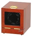 Single Watch Winder Mahogany Wood w/LCD Dispaly